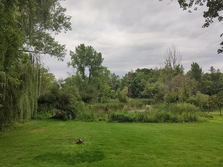 View of private pond and peninsula