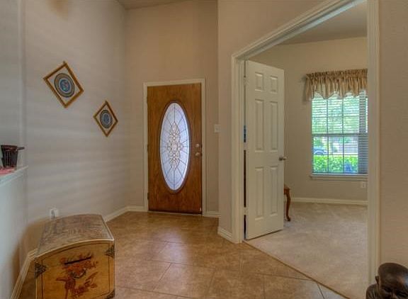 Foyer, Double doors lead into office