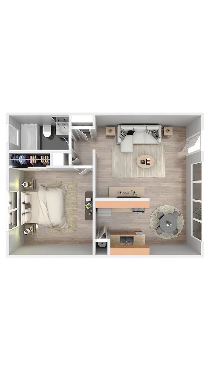 Floor plan 1 X 1