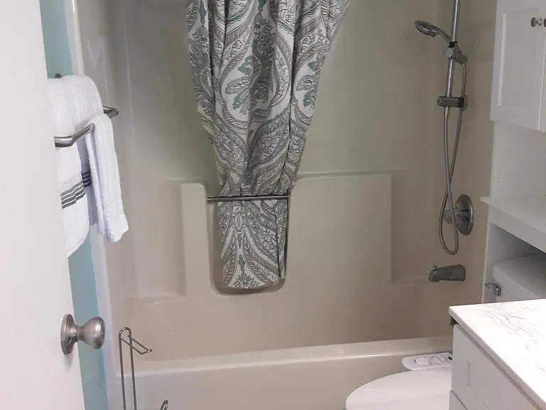 Master bath room with bidet.