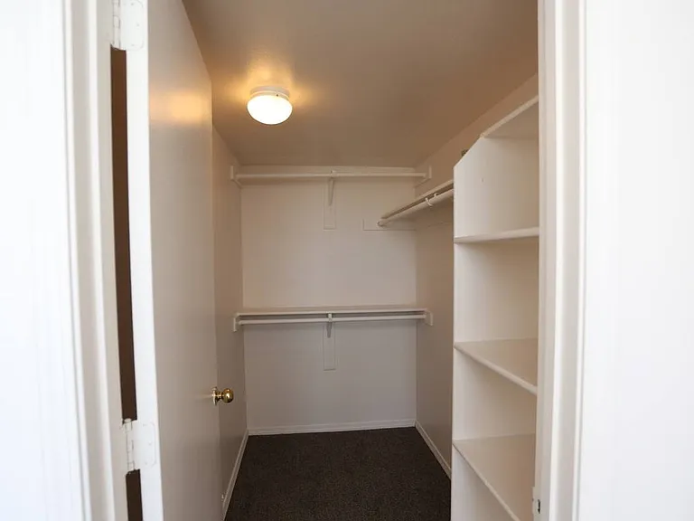 Large closet with shelving