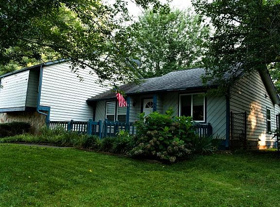 Two bedrooms are on the left side of house and the living ro