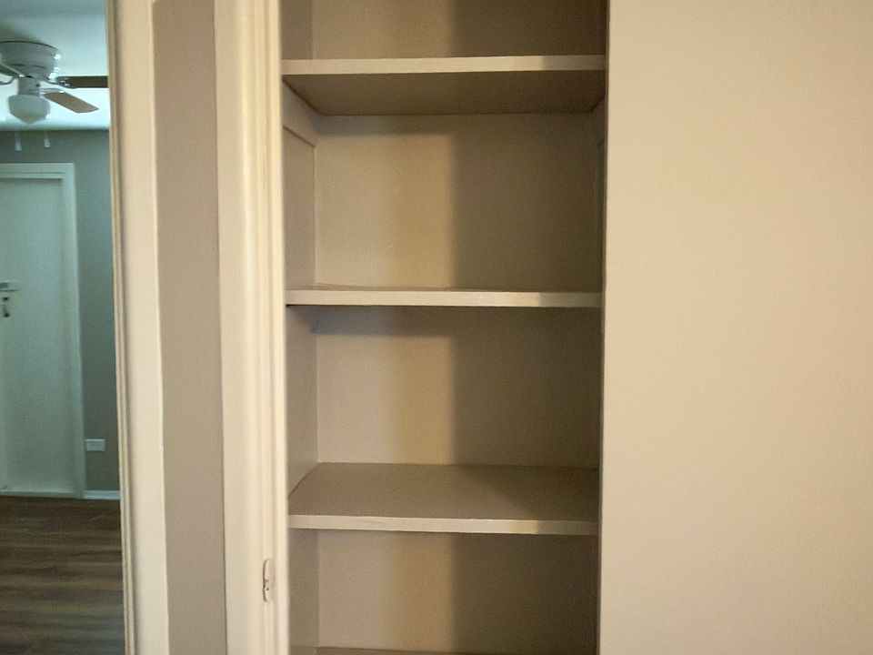 Linen closet in hallway