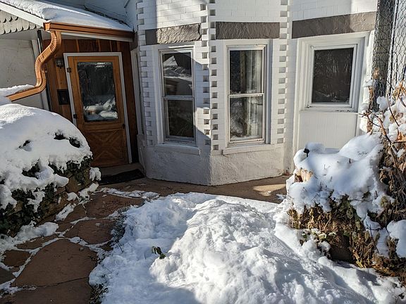 Entry has small patio area.