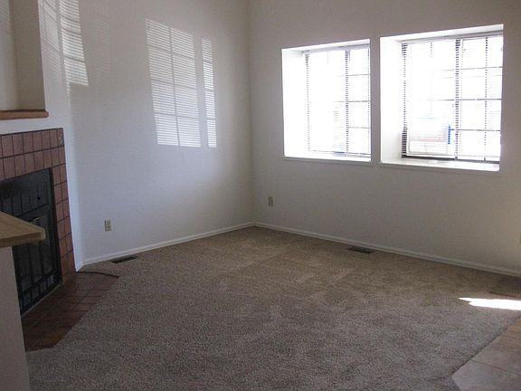living room with two box windows