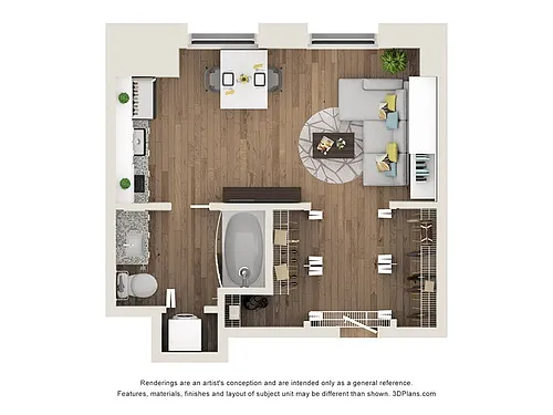 Floor plan Studio, 1 Bath - Income Restrictions Apply