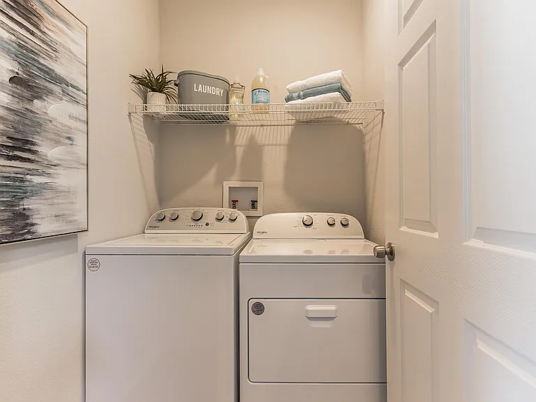 In-unit laundry area at The Savoy at Southwood
