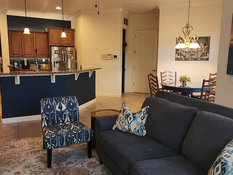Open concept room; family room, breakfast nook, kitchen.