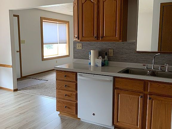 Kitchen into living room 