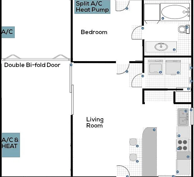 This is a very rough approximation of the floorplan.