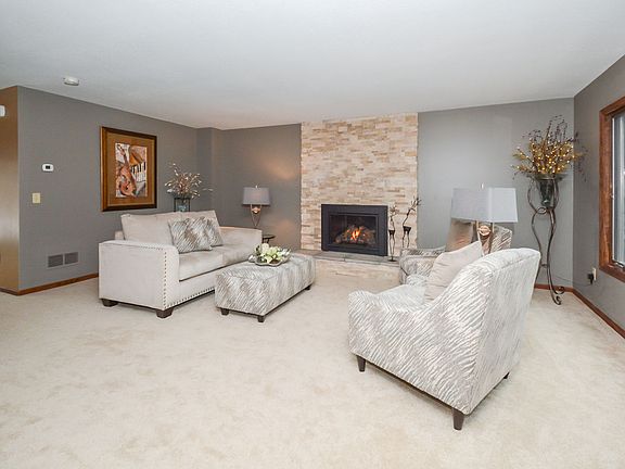 Cozy gas fireplace