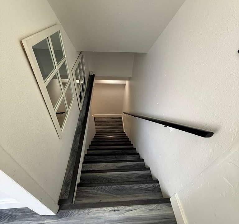 Stairs down to the apartment