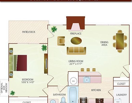 Unit Floorplan, no fireplace