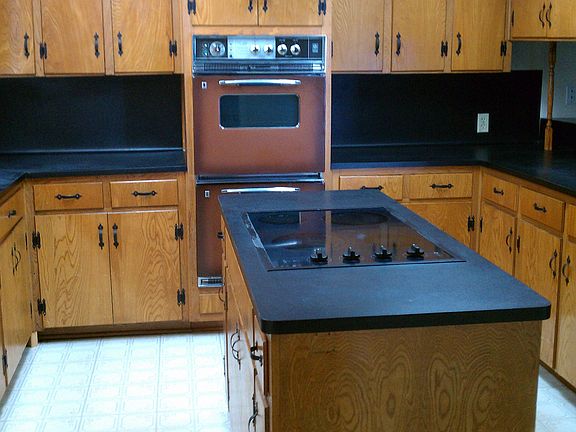 Island Stove & built-in double oven