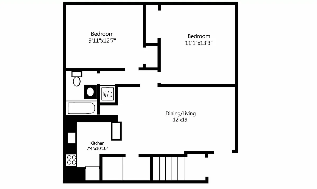 Floor plan Two Bedroom