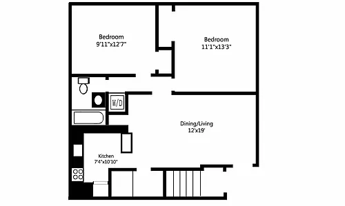 Floor plan Two Bedroom