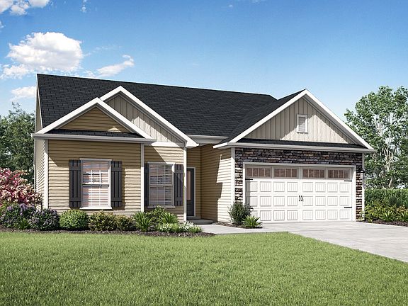 Beautiful home with stone detailing