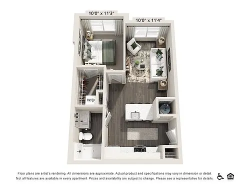 Floor plan One-Bedroom Apartment (A2)