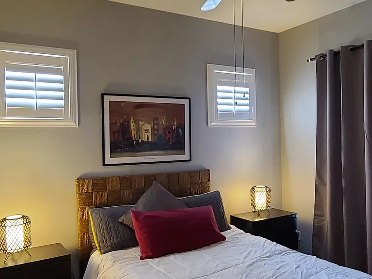 Second bedroom with walk in closet and second balcony