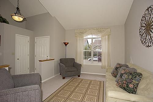 Living Room with Vaulted Ceilings