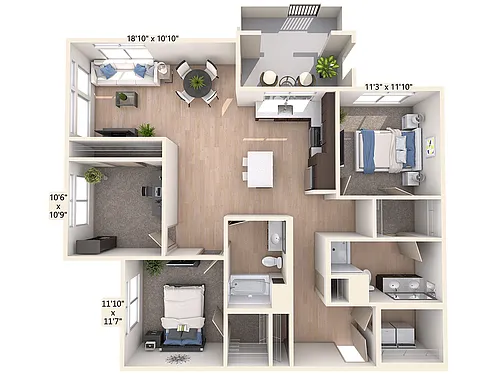 Floor plan B16-D-Esp