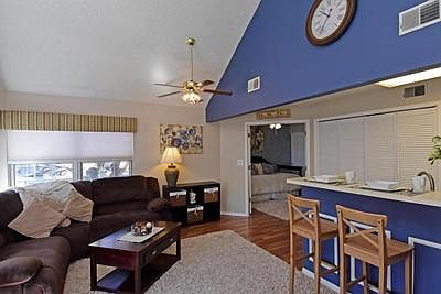 Open Living Space Flows To Kitchen