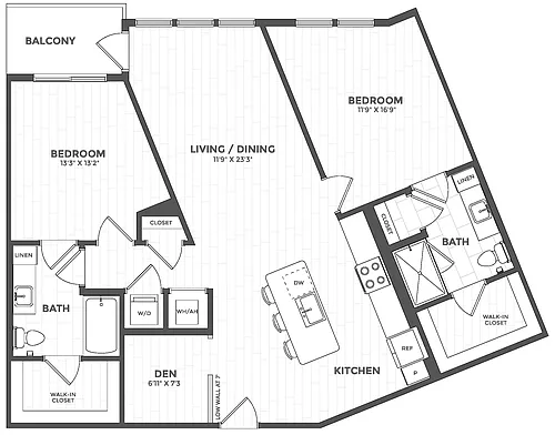 Floor plan B2 Den