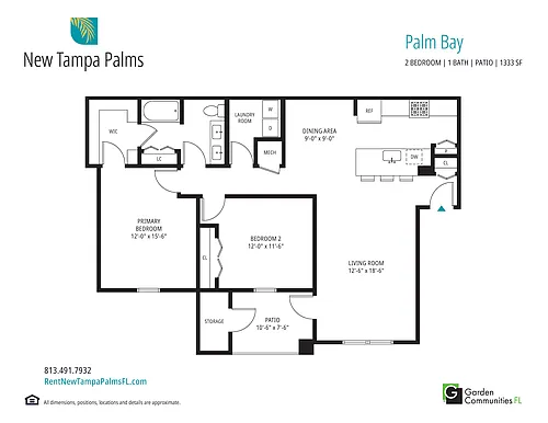 Floor plan $1.65/sq.ft. - Palm Bay