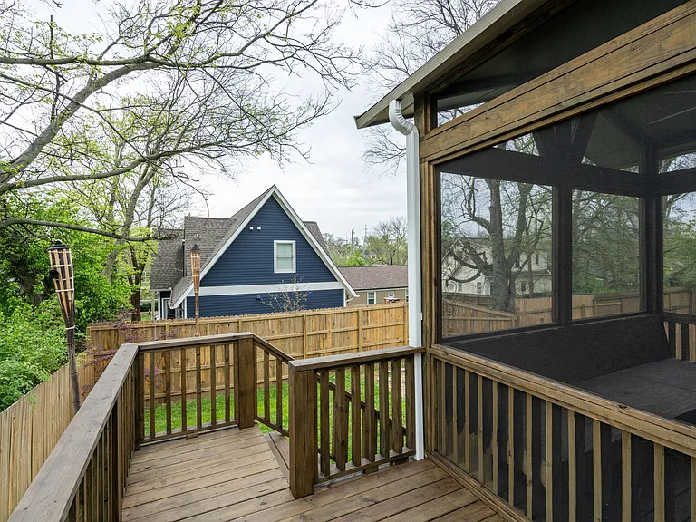 Deck space outside of screened porch.
