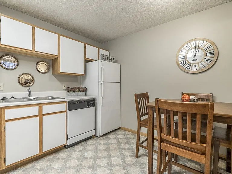 There's plenty of space to cook and entertain in this open kitchen and dining space.