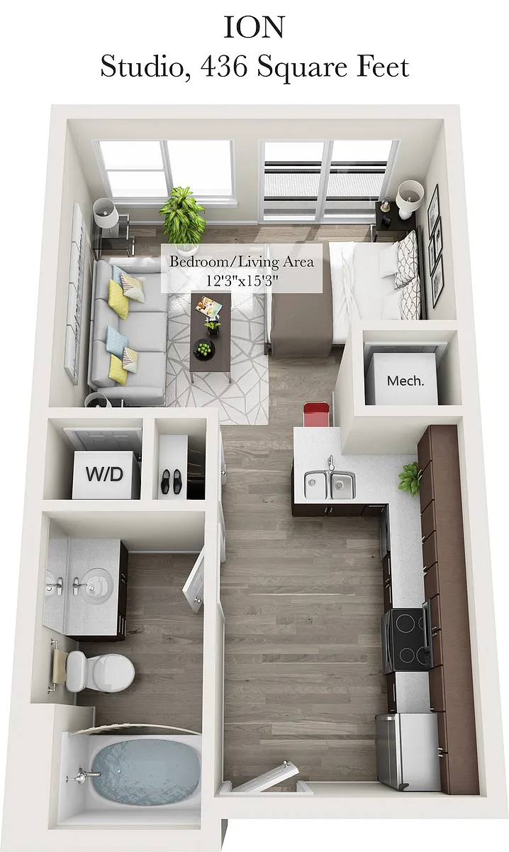 Floor plan Ion Studio