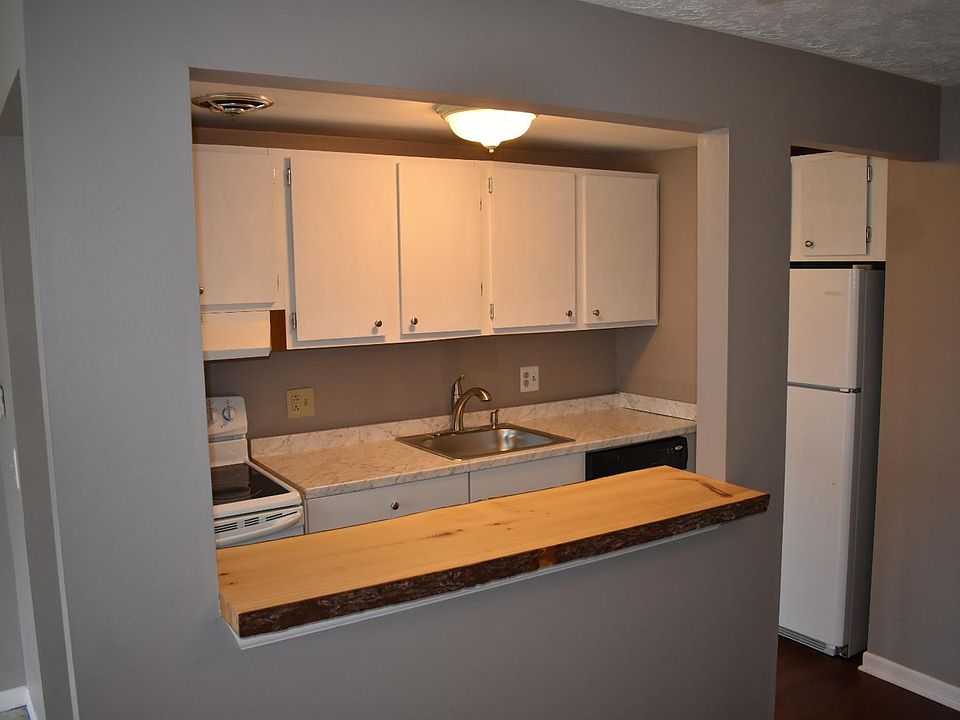 Kitchen with Live edge bar top