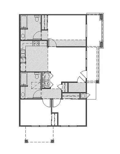 Floor plan 3 Bedroom 2 Bath