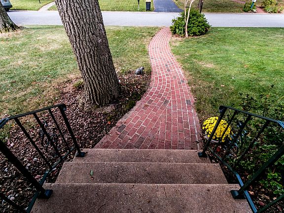 Welcoming brick walkway