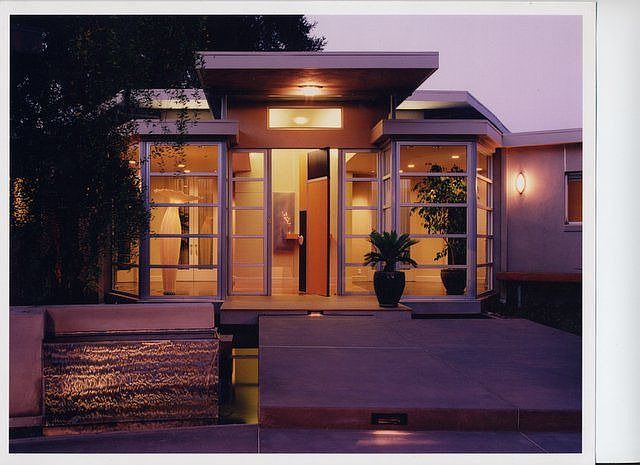 Front entrance at night