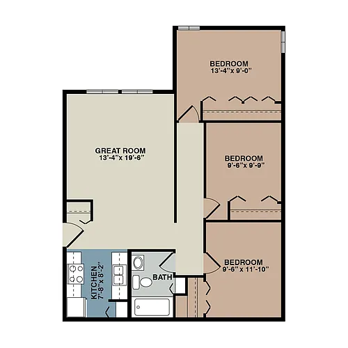 Floor plan 3 Bedroom