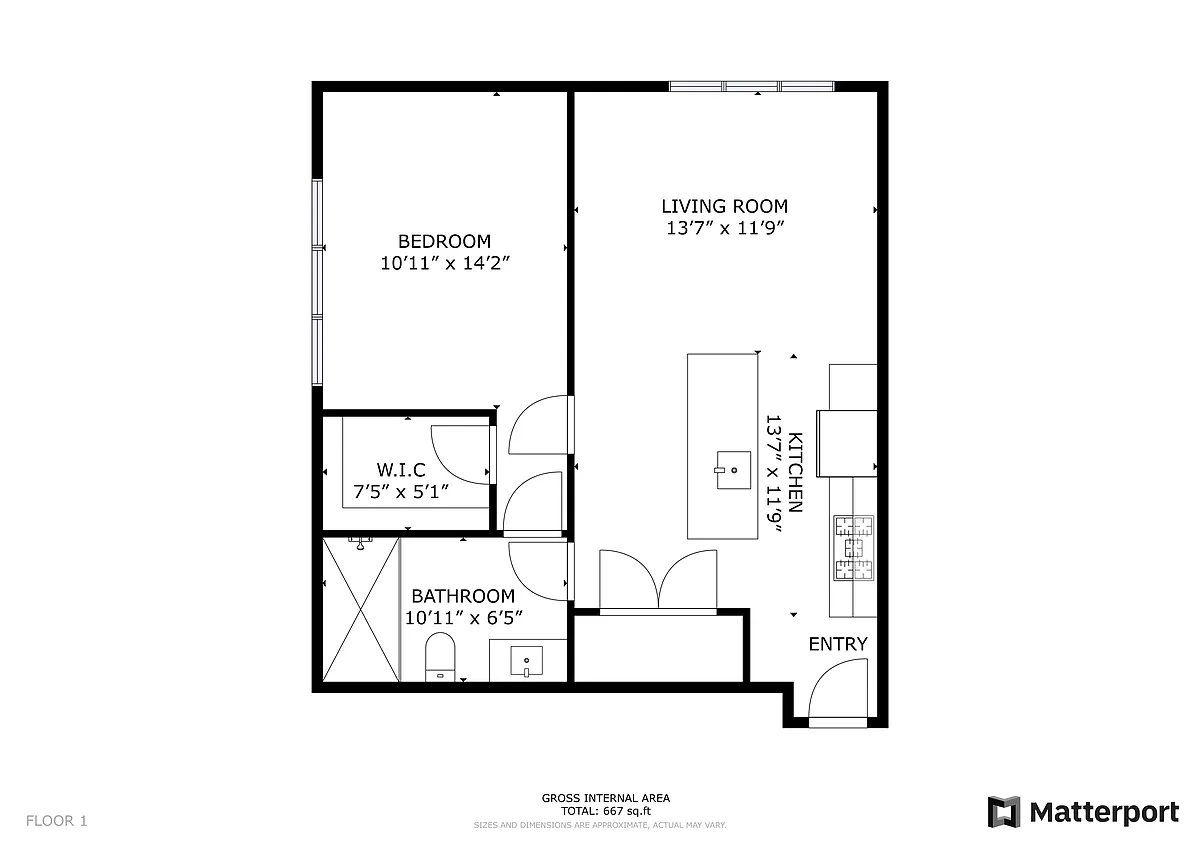 Floor plan 1 Bed
