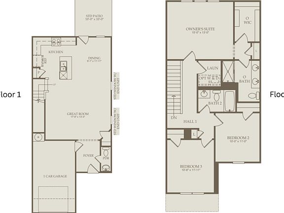 Floor Plan Level 1 and Floor Plan Level 2