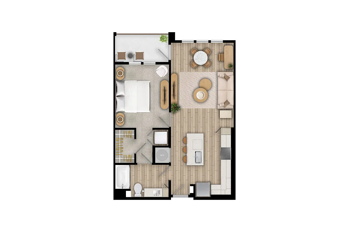 Floor plan A1 - 1X1