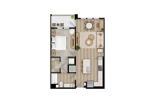Floor plan A1 - 1X1