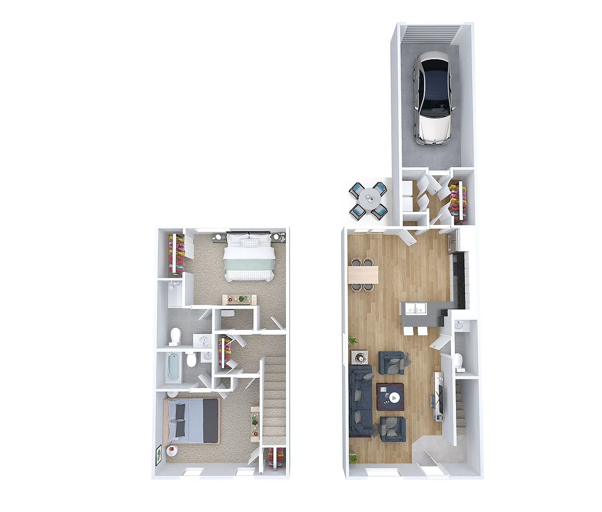 Floor plan 2 Bedroom 2.5 Bathroom