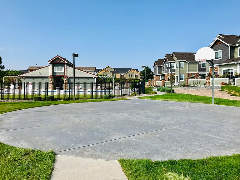 Community half basketball court.
