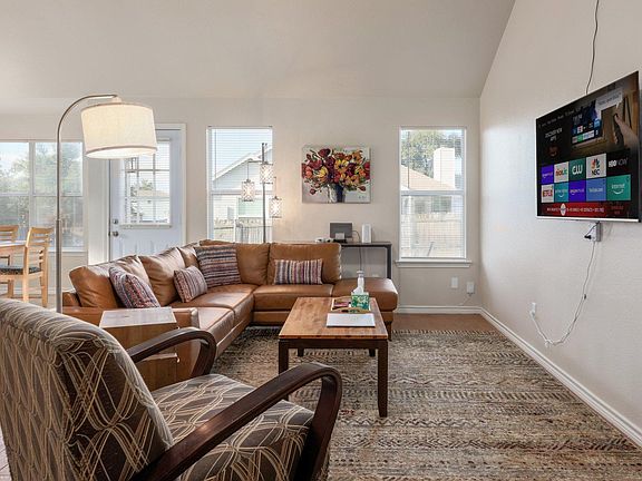 55" smart tv in the living area.