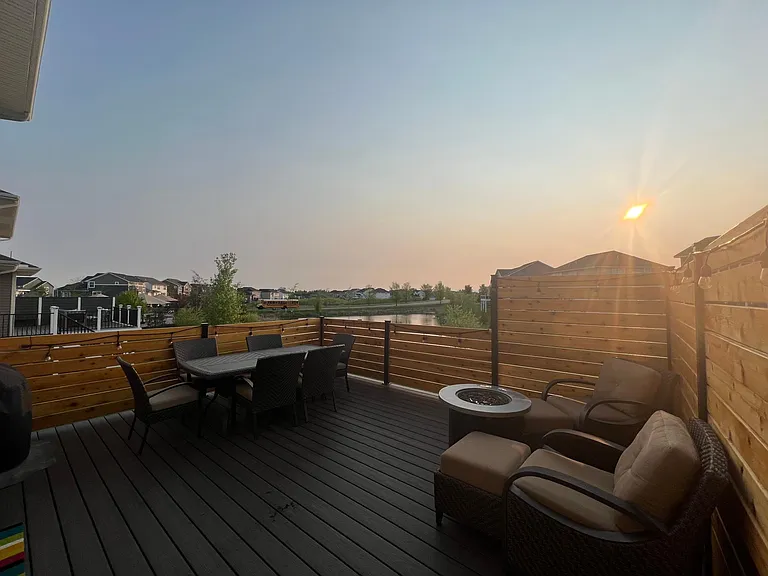 Semi-private outdoor deck space