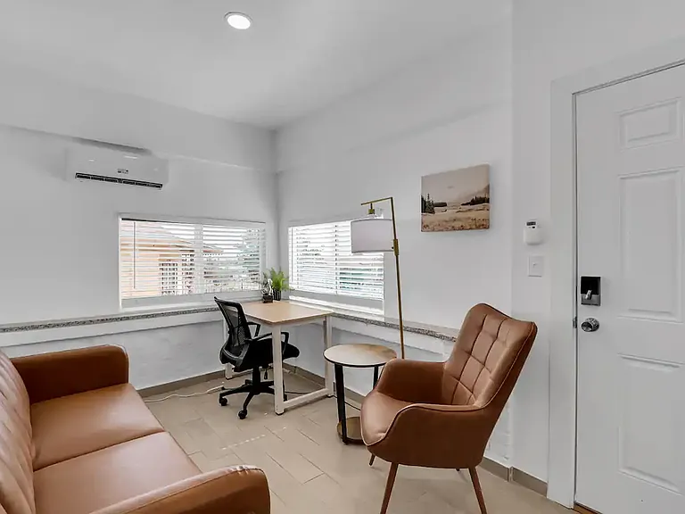 Living Room with Work Desk