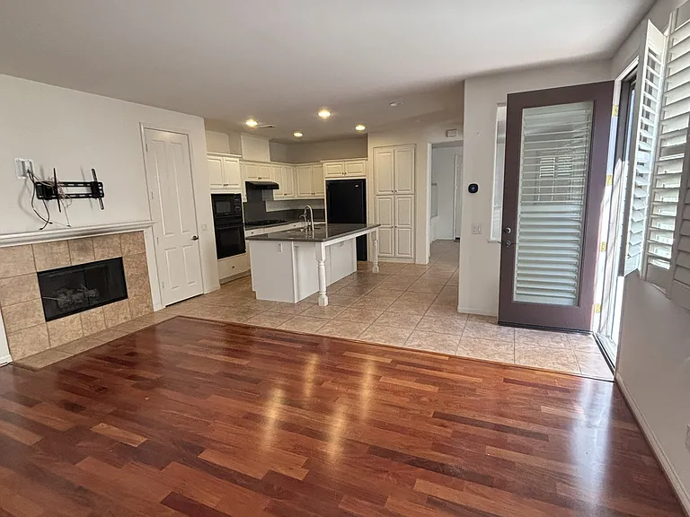 family room/kitchen/entry to the backyard