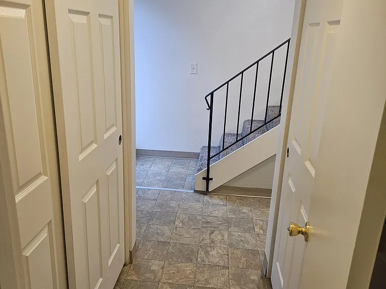 view from 1/2 bath to entry area