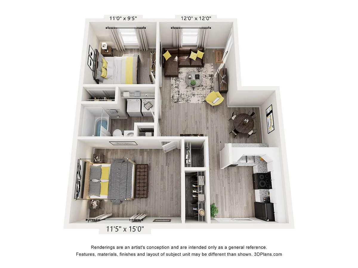 Floor plan Two Bedroom