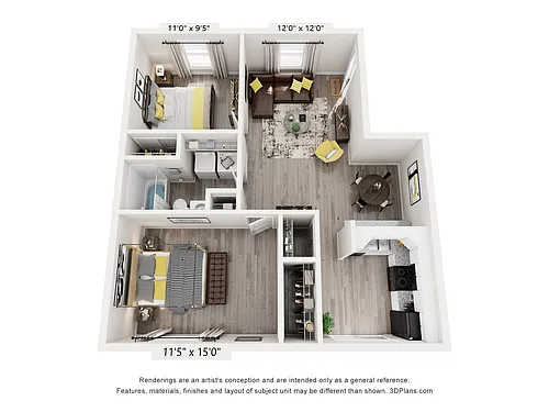 Floor plan Two Bedroom