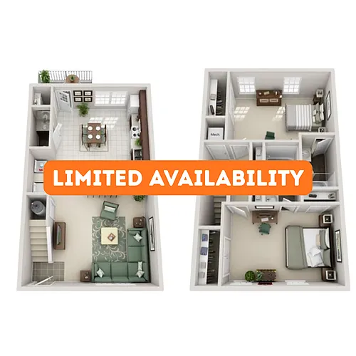Floor plan 2BR/2.5BA